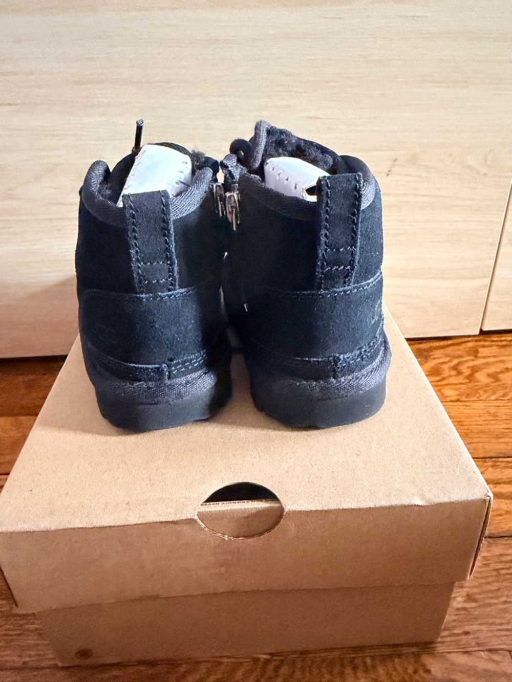 UGG Kids Black Boots - Picture 3 of 5